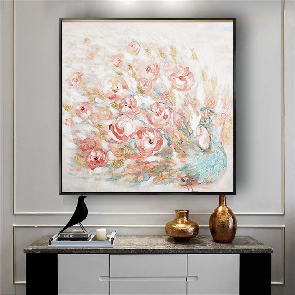 

Hand Painted Oil Paintings Canvas Flower Nordic Modern Abstract Art Acrylic Home Teen Room Wall Aesthtic Decoration Unframed