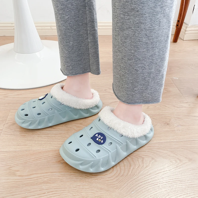 Домашние зимние женские водонепроницаемые Нескользящие резиновые тапочки