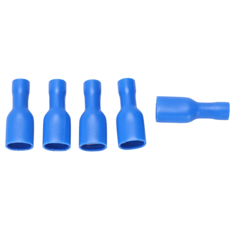 16-14AWG 10A Blue Female Spade Crimp Insulated Wire Terminal 100 Pcs | Обустройство дома