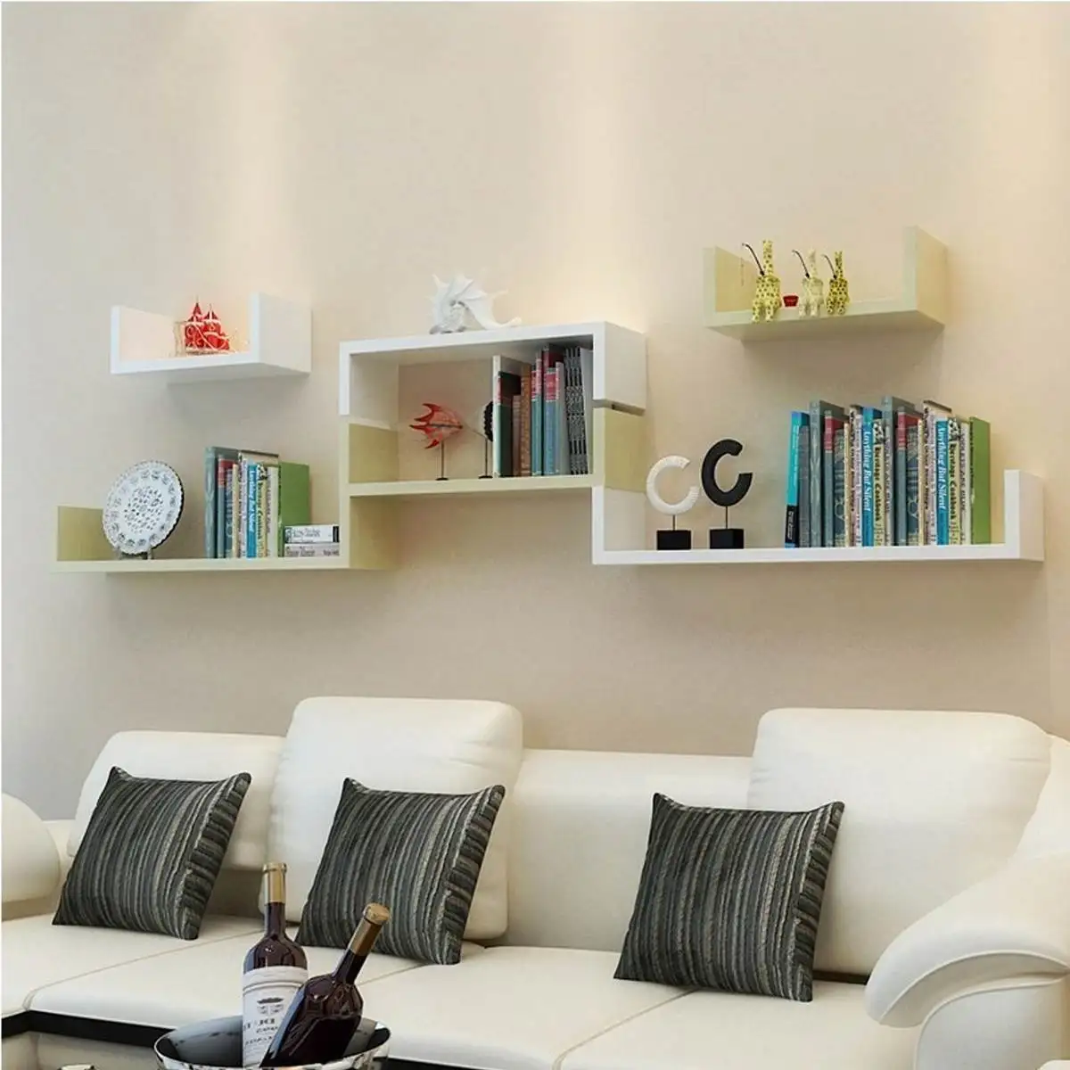 

Настенный стеллаж для хранения, деревянные полки, стеллаж для хранения книг, медиа, CD, DVD, домашний декор