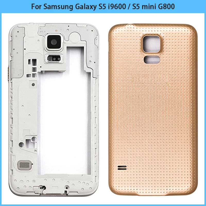 Новый чехол для Samsung Galaxy S5 i9600 G900F mini G800 G800F корпус средней рамки ободок задняя