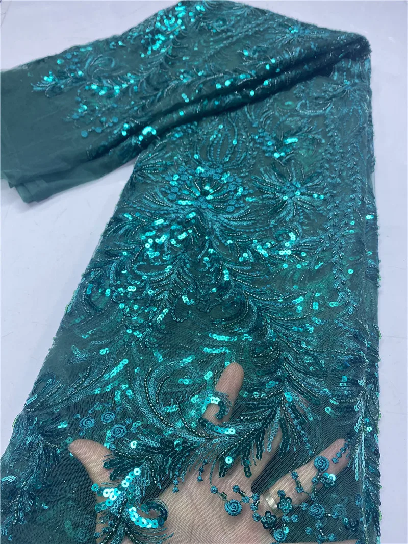 

Nigerian Lace Fabrics Top Selling Handmade Beaded Lace Fabrics 2020 High Quality Lace African French Tulle Lace Fabric NI4345-7