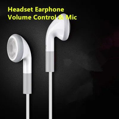 

Stereo 3.5mm Headset Earphone Volume Control & Mic for IPhone 6 6s 5 5S 4 4S for IPod for Ipad 2 3 Handfree Headphone Earbuds