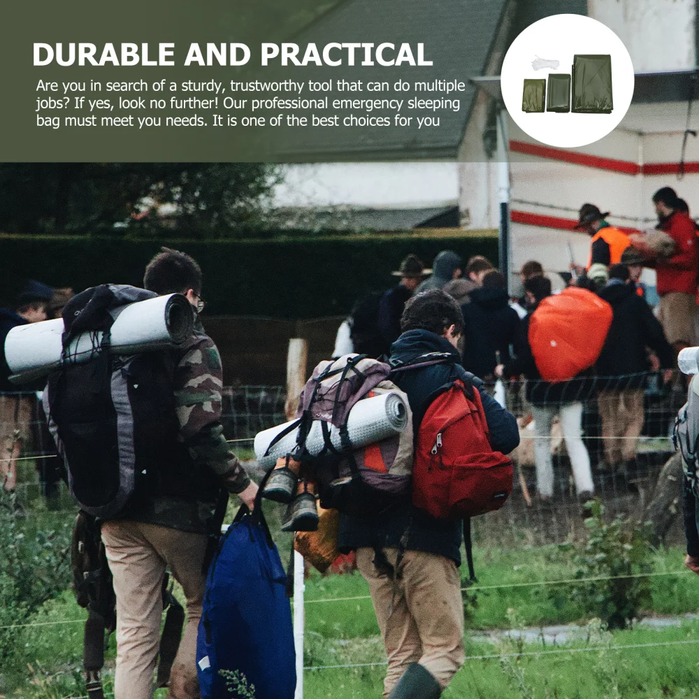 

Emergency Outdoor Survival Sleeping Bag Sleeping Sack Thermal Blanket with Tent