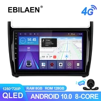 ebilaen android 10 0 car radio for vw volkswagen polo sedan 2008 2020 video recorder wireless carplay qled headunit screen rds