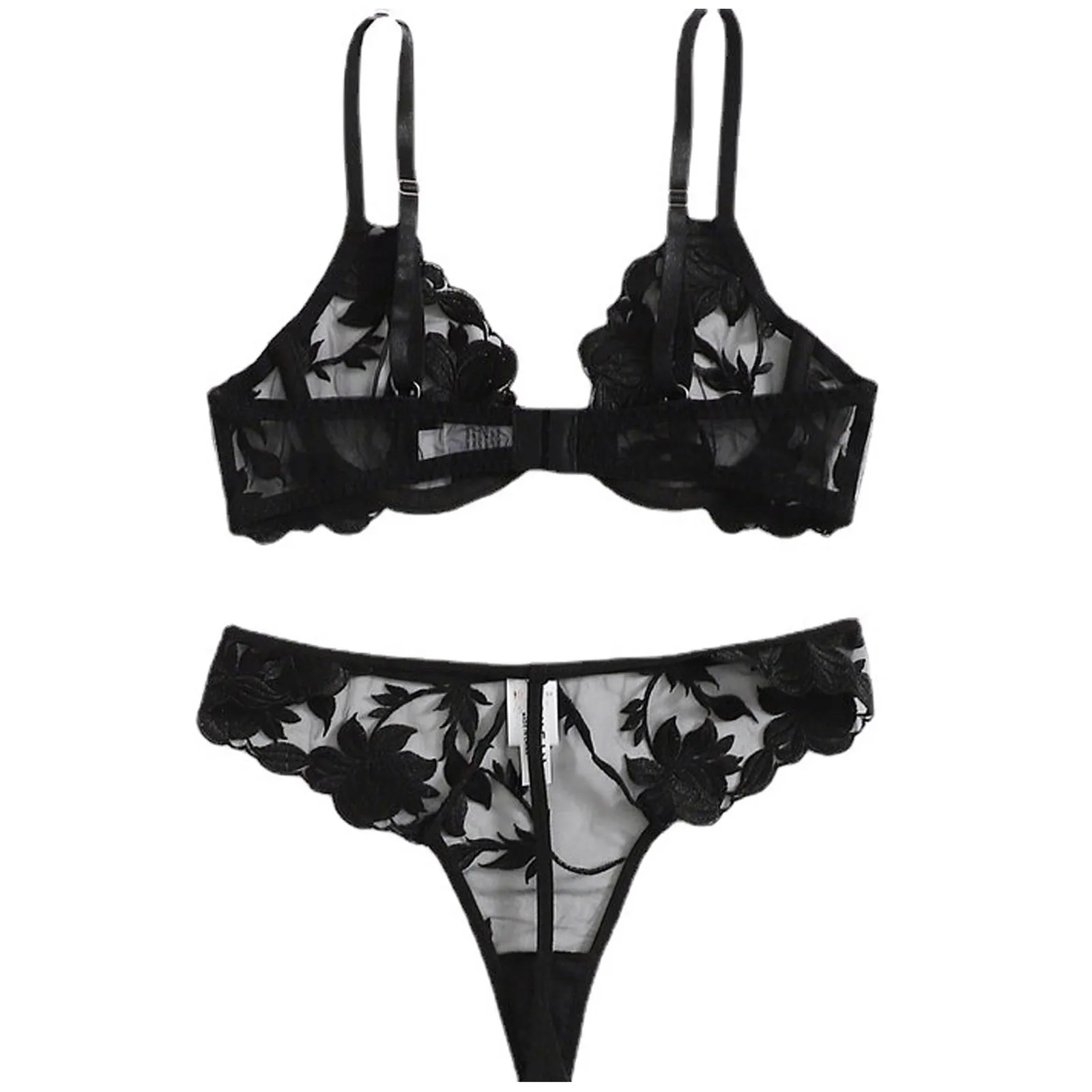 

Two Pieces Bra Set Women Sexy Bralette Exquisite Female Underwear Lingerie Tops Seamless Wire Free Bra and Sexy Panty Set