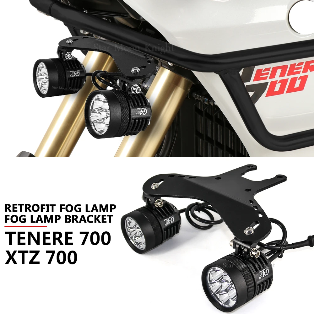 

For YAMAHA Tenere 700 T700 XTZ 700 T7 Fog Lights Auxiliary Light Bracket Driving Lamp Spotlight Bracket Holder Spot Light Mount