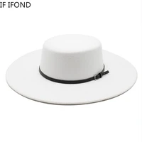 women wool pork pie fedora hats 10cm wide brim floppy derby triby hats for wedding party church hats