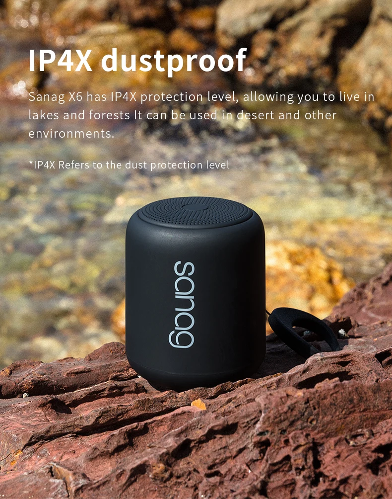 

Sanag X6S wireless Bluetooth Speaker Bass Small Steel Cannon Outdoor Portable Waterproof subwoofer with 3D Digital TF Card