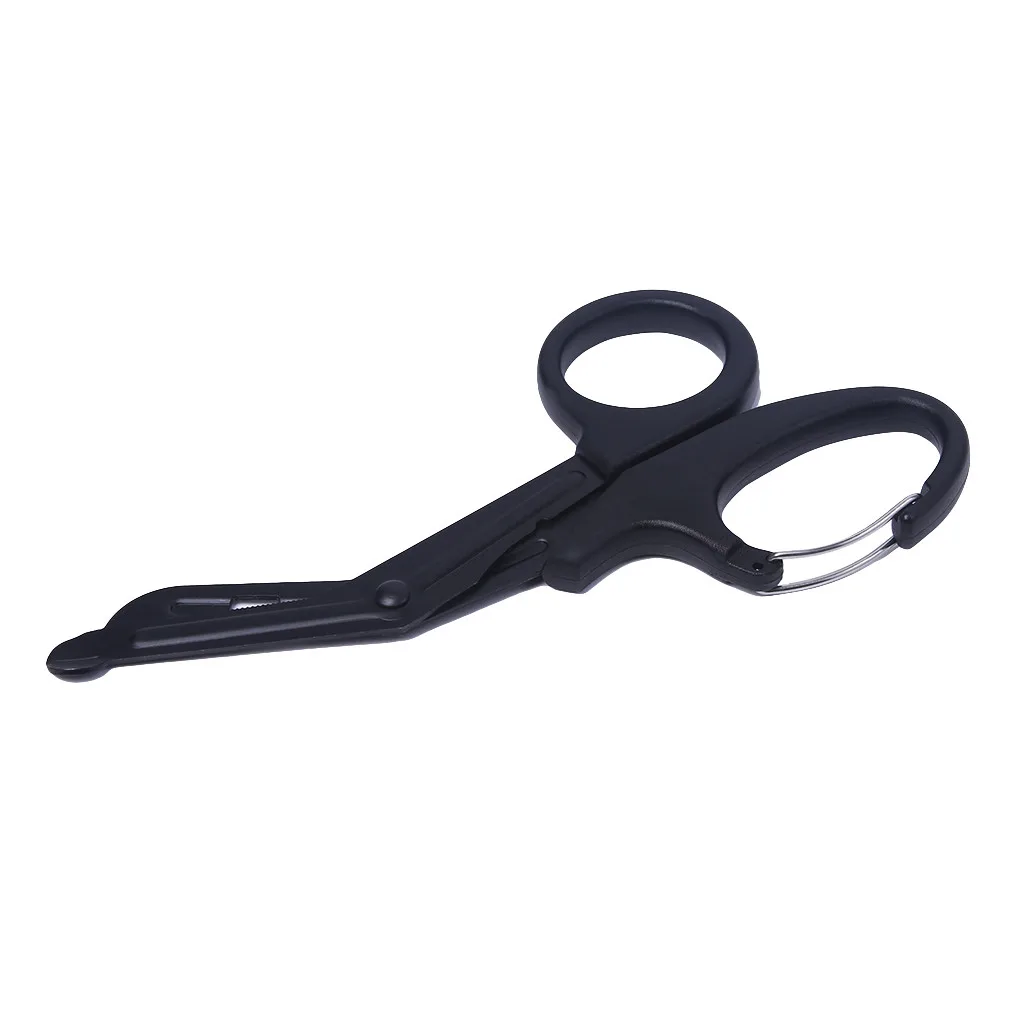 Survival medical Rescue Scissor trauma gauze emergency First Aid Shear with Fine Teeth Carabiner utility camping Outdoor Tool#p4 | Спорт и