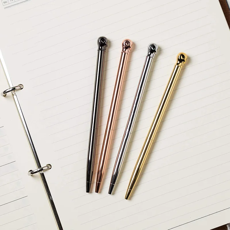 Новинка шариковые ручки с черепом металлическая ручка для письма медсестры