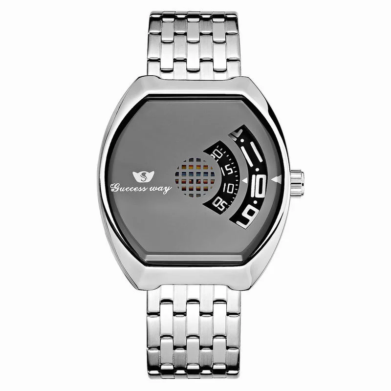 

2021 New Men's Watch Business Casual Fashion Stainless Steel Strap with Water Men's Quartz Watch Without Packaging WA296