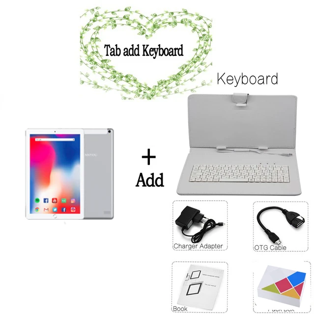 Комплект 4 10,1 дюймовый планшетный ПК, 4G/3G, телефонный звонок, 6 ГБ/128 ГБ, Android 8,0, четыре ядра, две sim-карты, поддержка Bluetooth, две sim-карты, Wi-Fi, ips Tab - Комплект: Комплект 4