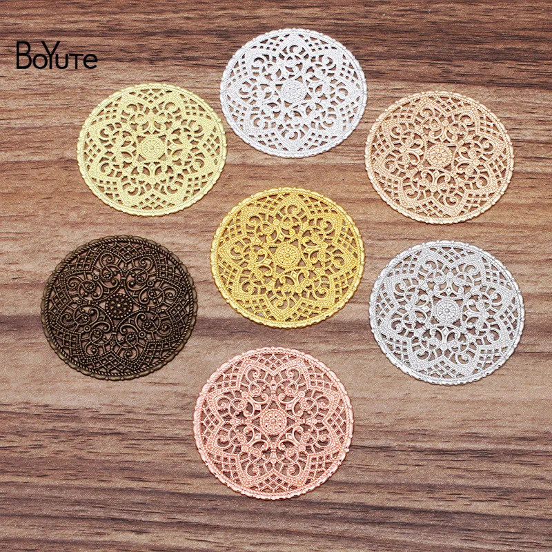 BoYuTe (10 шт./лот) 41 мм металлическая латунная Мандала филигранная фурнитура Diy