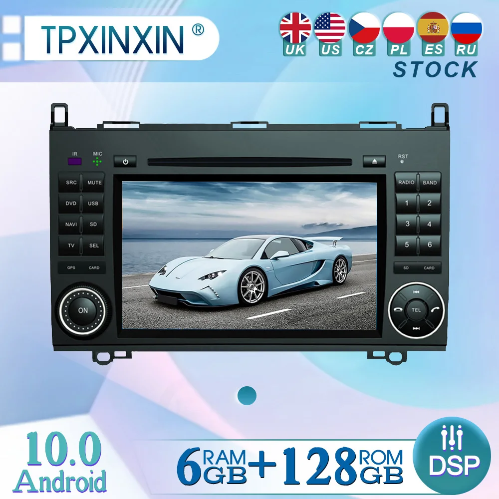 

6+128GB For Mercedes-Benz B200 2002-2015 Android 10 Radio Player Car GPS Navigation Head Unit Radio with Screen WIFI DSP CARPLAY