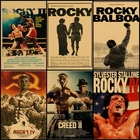 Купите три, чтобы отправить один Рокки Кредо: Месть, классический боксерский фильм, винтажная картина плакат из крафт-бумаги для украшения дома