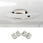 4 шт. ABS Хромированная дверь автомобиля протектор ручка чаши рамка Крышка отделка наклейка Стайлинг для Hyundai Elantra CN7 аксессуары 2020 2021