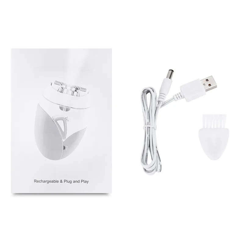 

Kemei Epilator for Women Rechargeable Hair Removal Machine Electric Lady Shaver for Bikini Body Face Underarm USB Charger