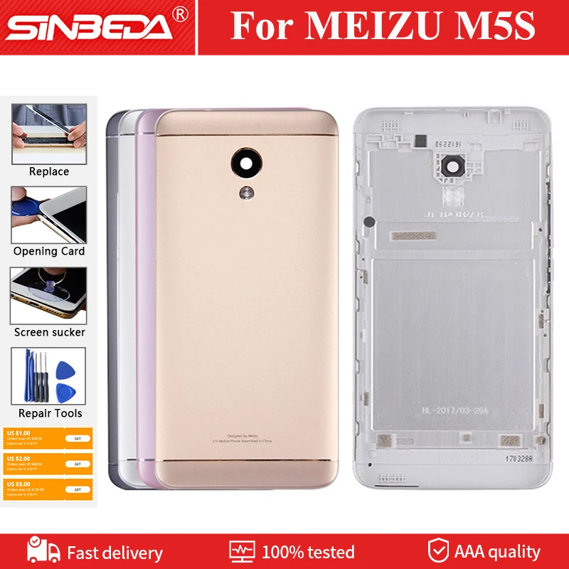 Оригинальный металлический корпус для MEIZU M5S Mini M612H M612M задняя крышка батарейного