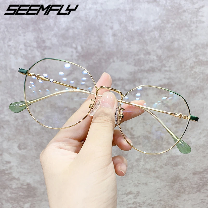 

Seemfly Men Women Anti Blue Light Blocking Glasses Computer Gaming Goggle Clear Lens Spectacle Flat Mirror Unisex Eyewear
