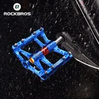Велосипедные педали ROCKBROS, сверхлегкие педали из алюминиевого сплава с 4 подшипниками для горного велосипеда, Плоские Педали MTB для велосипеда