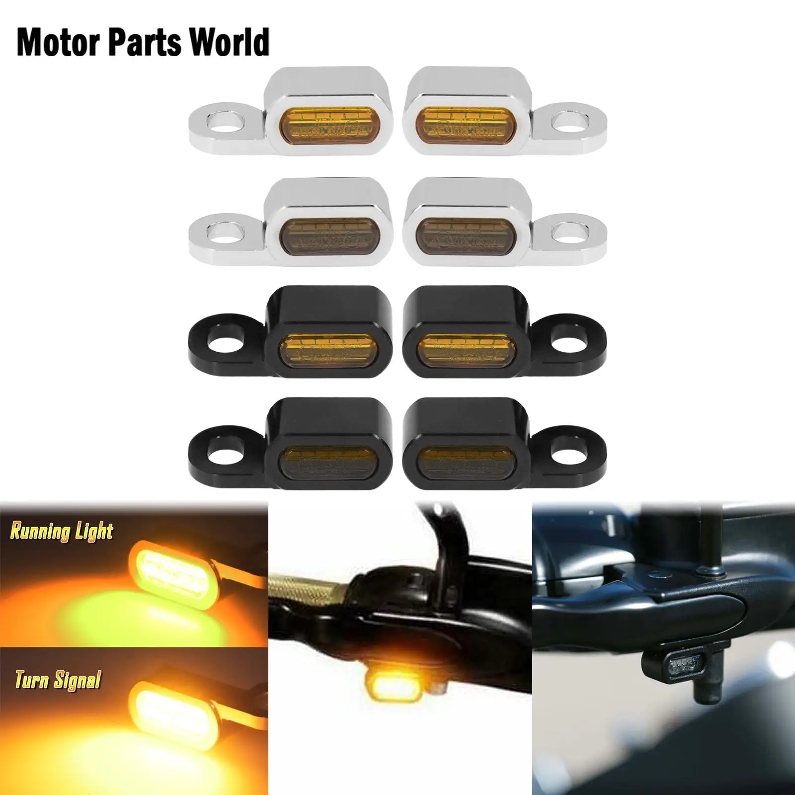 2xмотоциклетный Янтарный светодиодный индикатор поворота ходовой фонарь для Harley