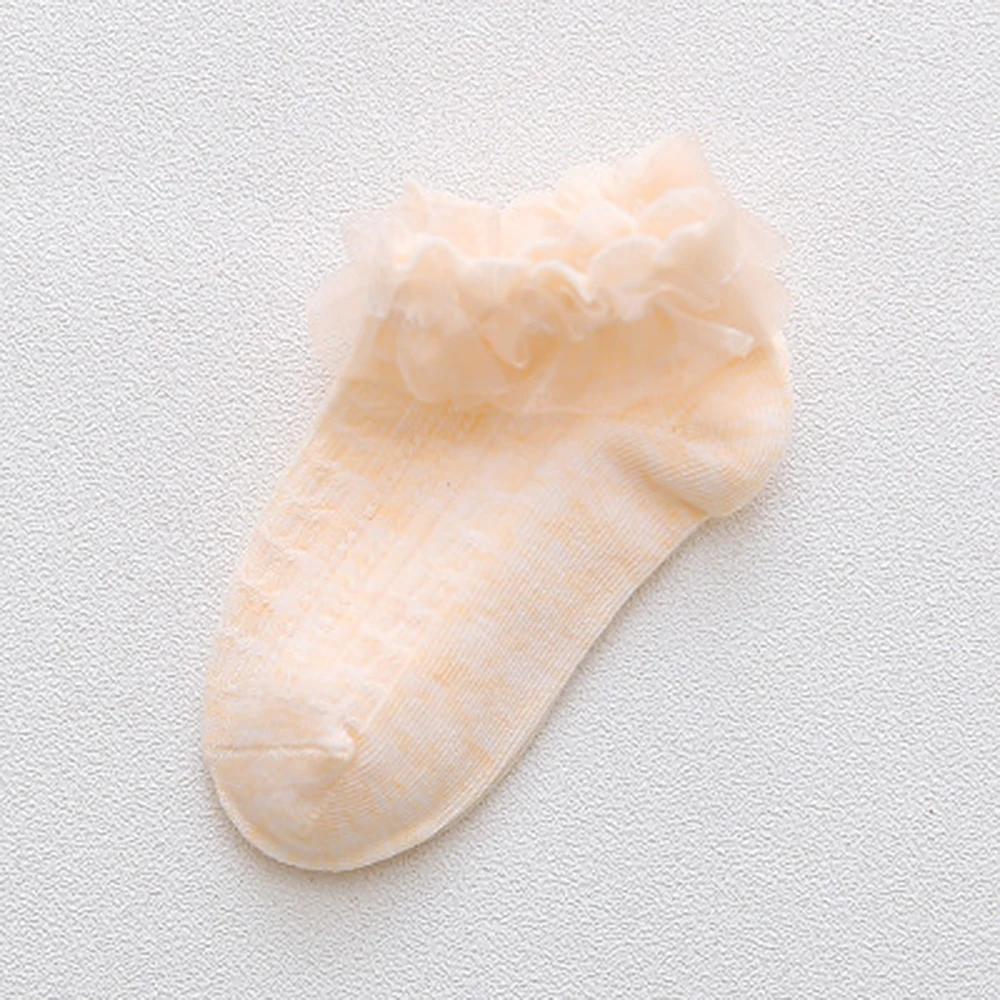 New Spring Summer Cotton Socks Candy Colors Retro Lace Ruffle Frilly Ankle Short Kids Princess Baby Kid Girl |
