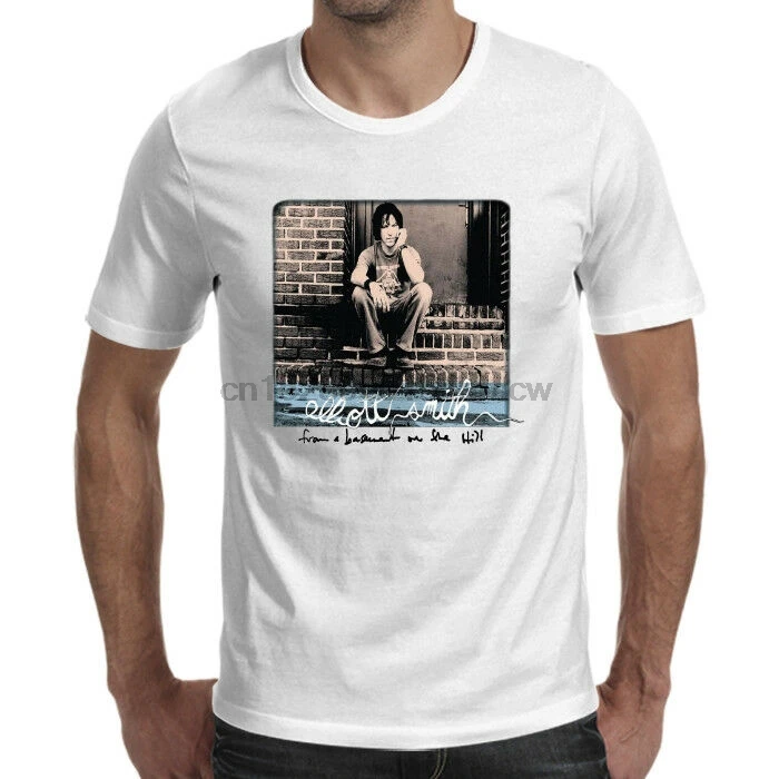 Эллиотт Смит известный певец альбом музыка белая футболка Размер S-5XL | Мужская