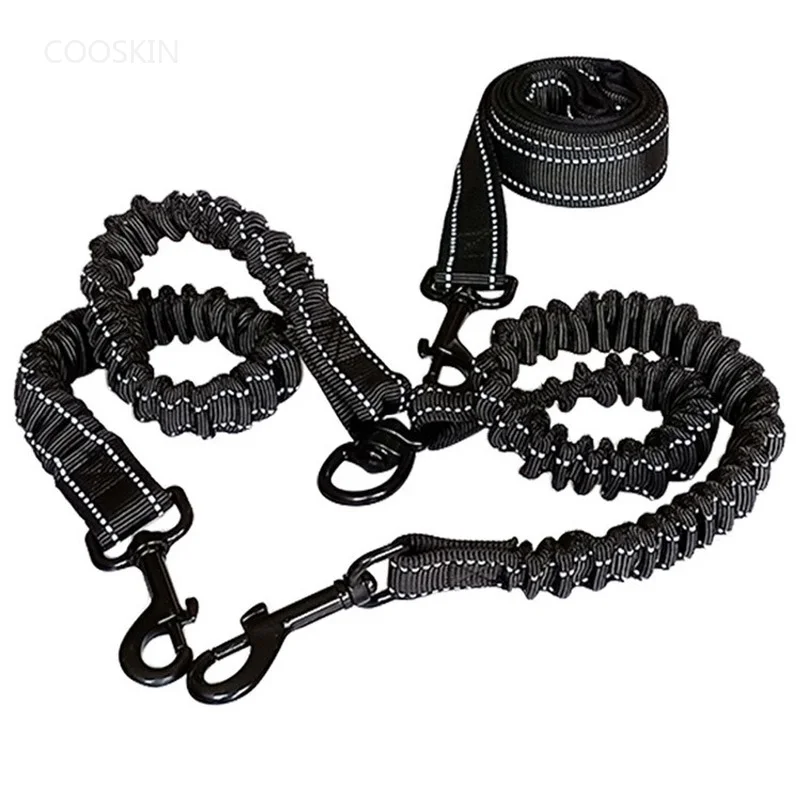 

Double-ended Retractable Traction Rope Elastic Buffer Dog Chain Reflective Traction Belt Dog Walking Leash