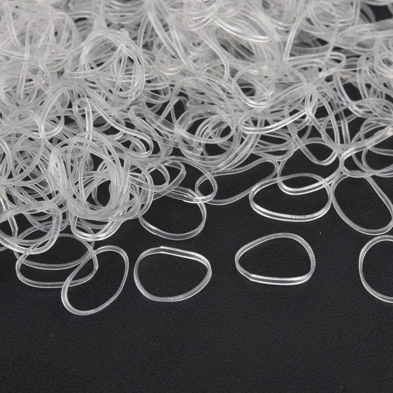 

500/1000PCS Clear Hair Bands Ponytail Holder Elastic Rubber Bands Rope Ties for Women Bridal Girl Hair Accessories