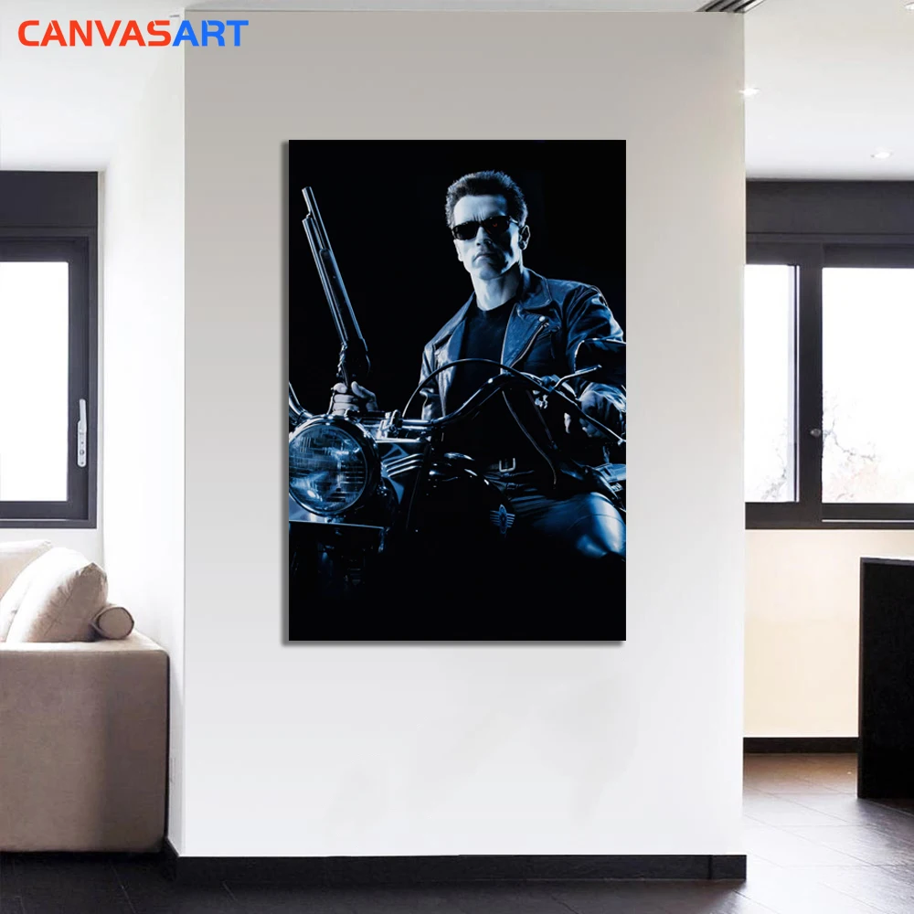 Canvas Art Pictures Terminator 2 Trial Day for Arnold Schwarzenegger Wall Living Room Painting Nordic Style | Дом и сад