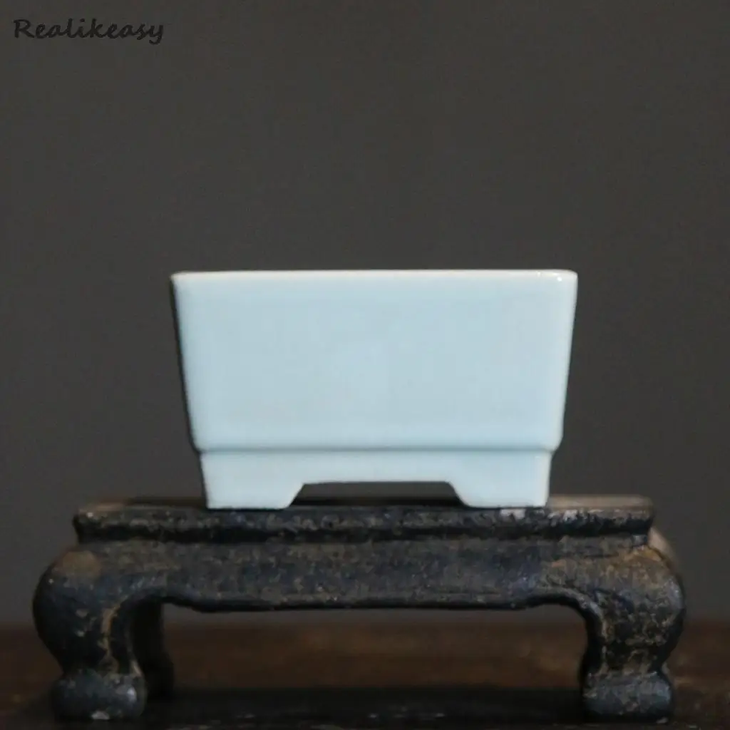 Цветочный горшок в китайском стиле из фиолетовой глины керамический бонсай