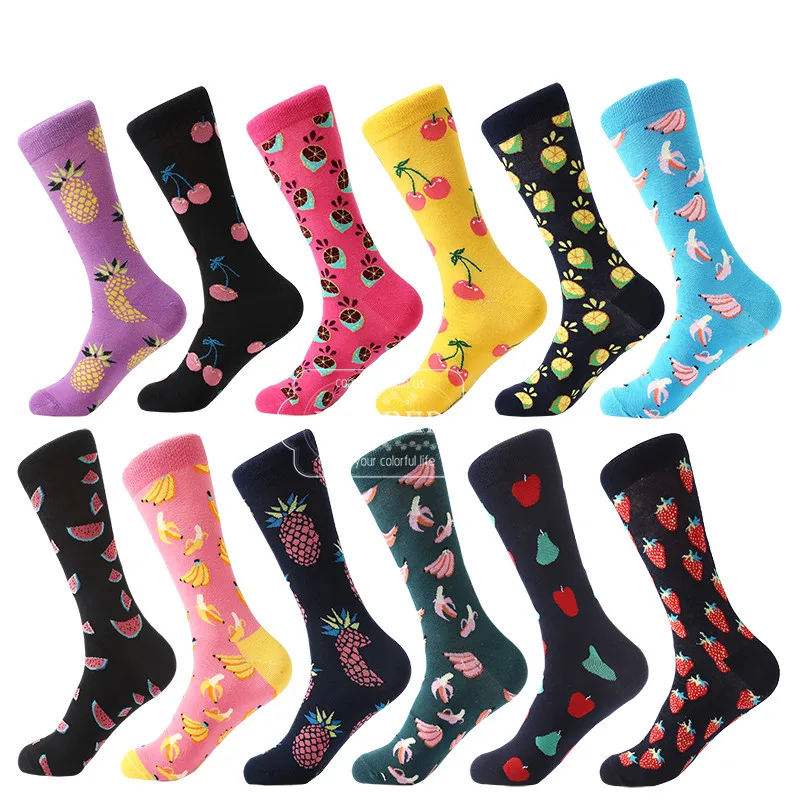 MYORED, 12 пар/лот, мужские носки, Calcetines Hombre, Модный свадебный подарок, мужские повседневные носки на осень и зиму, теплый рождественский подарок - Цвет: T028
