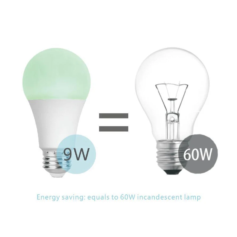 E27 WiFi умная лампа 85 265 в 9 Вт Светодиодная домашняя смарт лампочка звук и