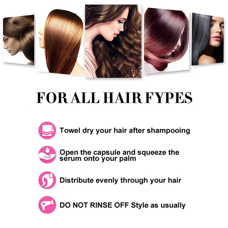 Сыворотка для волос Витаминное эфирное масло капсулы марокканское кератиновая