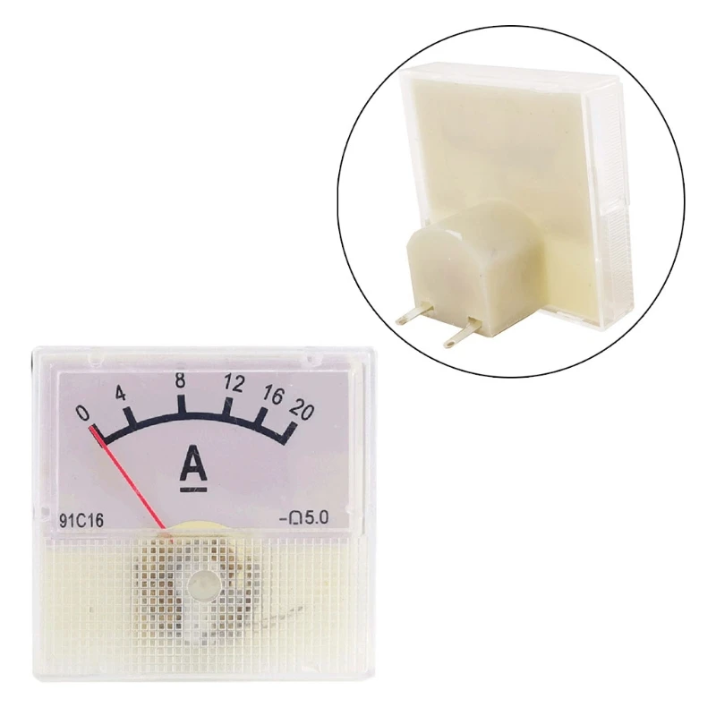 

Square Shape Current Test Mechanical Pointer Type DC Panel Meter DC 0-20A 91C16 11UA