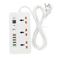 eu plug smart extension socket timer onoff surge protector 3 ac universal outlet power strip 5usb 5v3 4a quick charging socket
