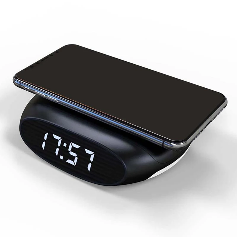 

15W Fast Charging Wireless Charger Phone Holder Clock Multifunctional Folding Wireless Charger