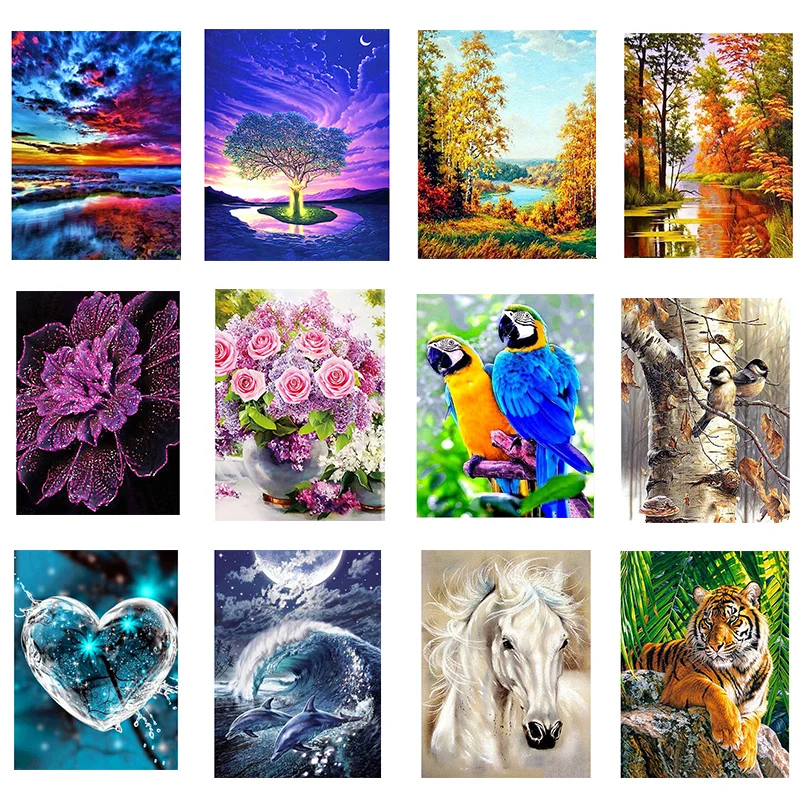 

Картина по номерам «сделай сам», пейзаж неба, животные, картина маслом, рисование на холсте, уникальный подарок, украшение для дома