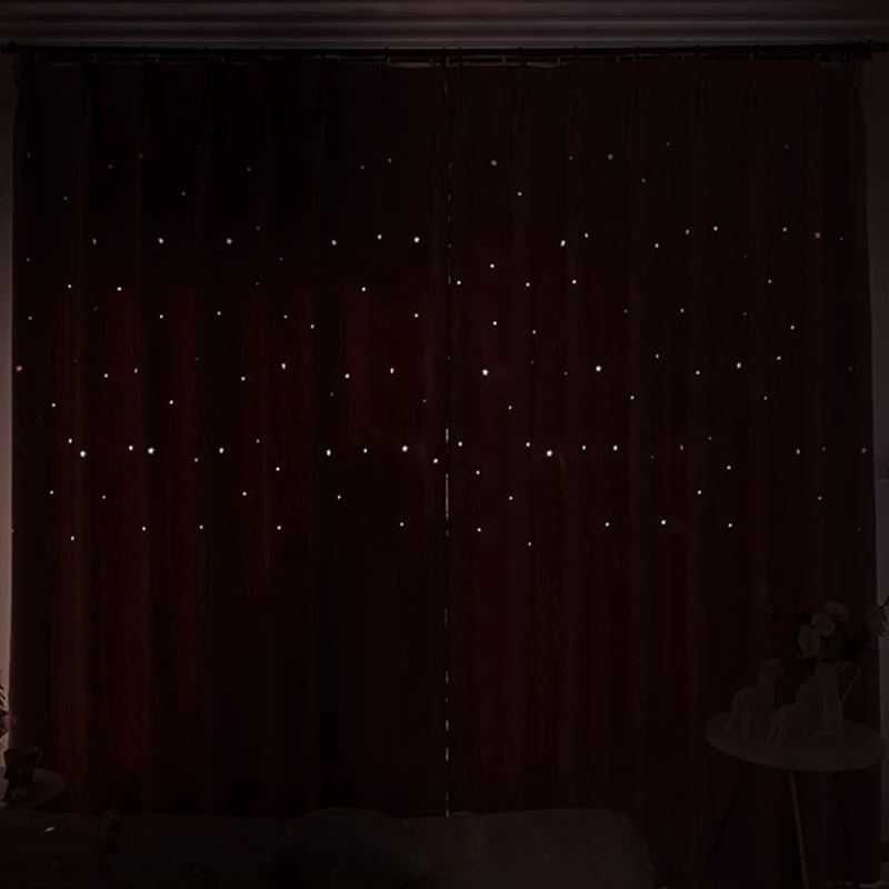 Hollow-Out Stars Children Curtains Cartoon Purple Pink Blackout Drapey Decor Kids Girls Bedroom Living Room Window Tulle X-M2263 | Дом и сад