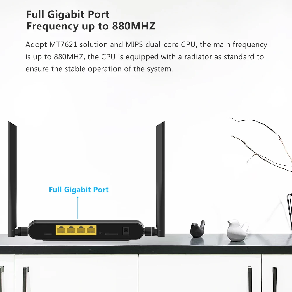 Cioswi WE2126A Openwrt 2 4 г 300 Мбит/с слотом для sim карты MTK7628A чип 16M + 128RAM 1Wan 4Lan USB DDR2 Вспышка