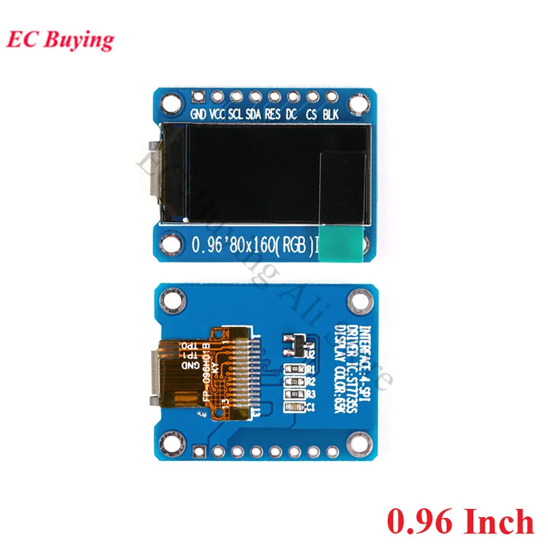 TFT-дисплей 0 96 1 3 44 8 дюймов IPS 7P SPI HD 65K полноцветный ЖК-модуль ST7735 / ST7789 Привод IC 80*160
