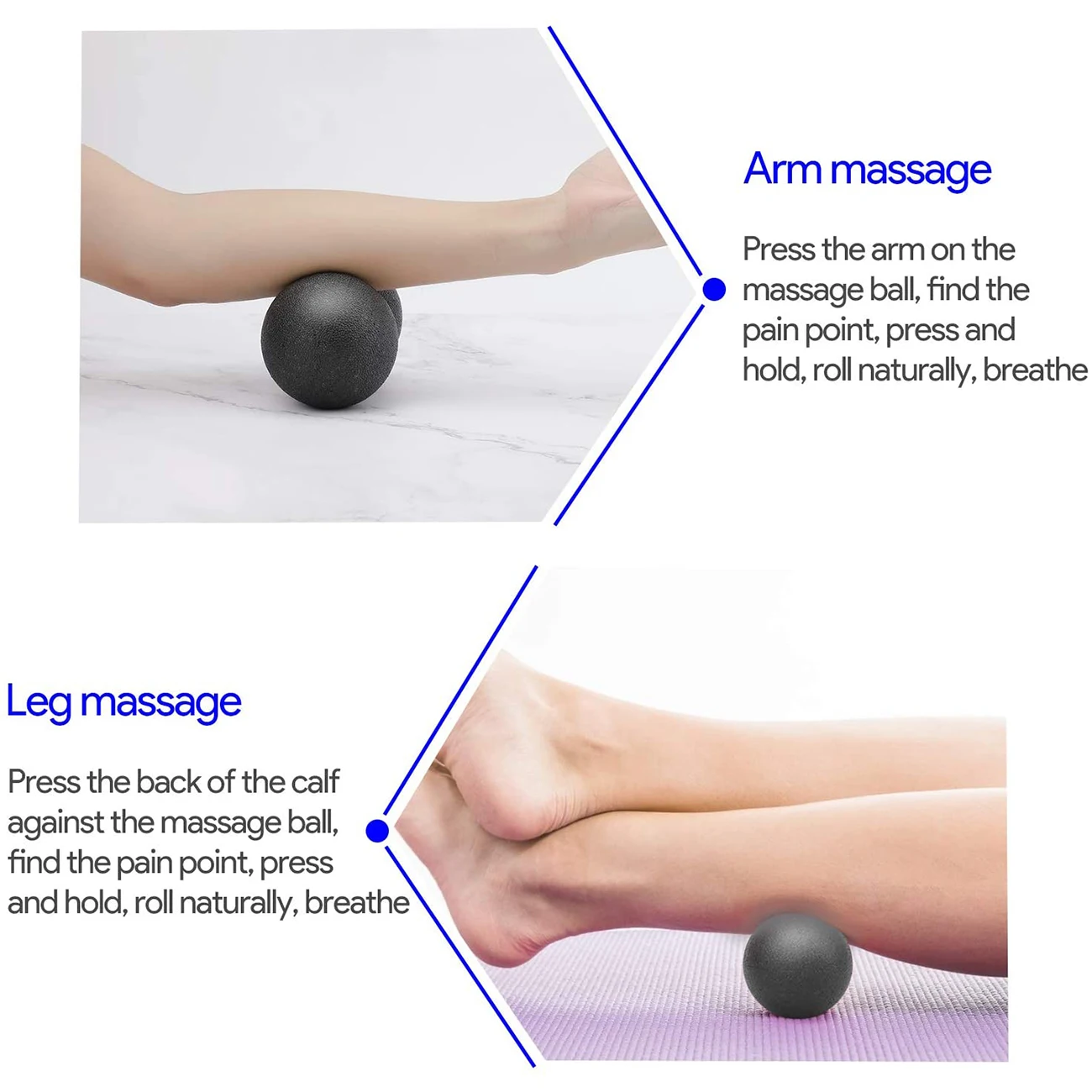 

1 Set Release Massage Ball Yoga Roller Spike Back Hand Sensory Peanut Balls Training Fitness Ball Sports Local Muscle Relaxation