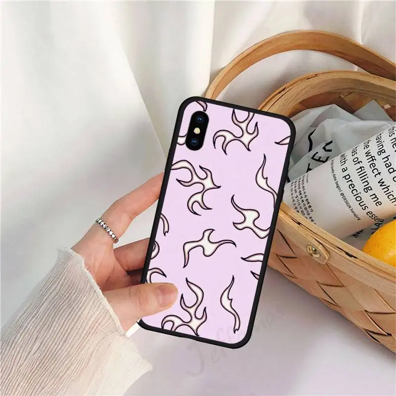 

Fashion Flame art Pattern luxury brand cover Phone Case shell for iPhone 11 12 pro XS MAX 8 7 6 6S Plus X 5S SE 2020 XR
