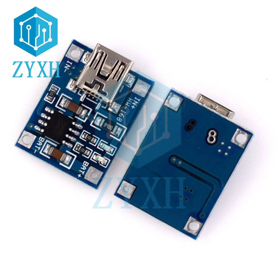 5 PCS Type C Mini Micro USB TP4056 5V 1A Charger Board Lithium 18650 Li-ion Battery Protection Charging Module Dual Functions |