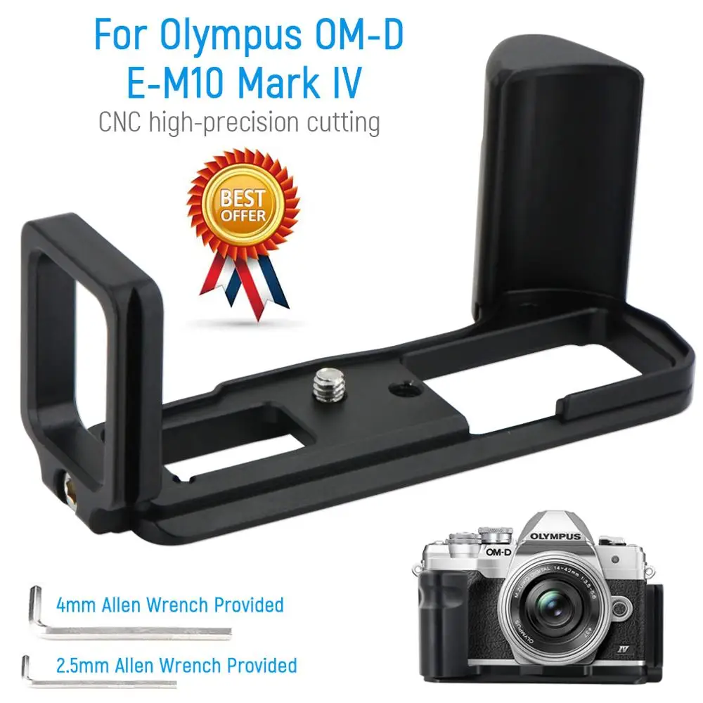 

Quick Release L Plate Bracket Hand Grip Holder for Olympus E-M10 Mark IV EM10 IV