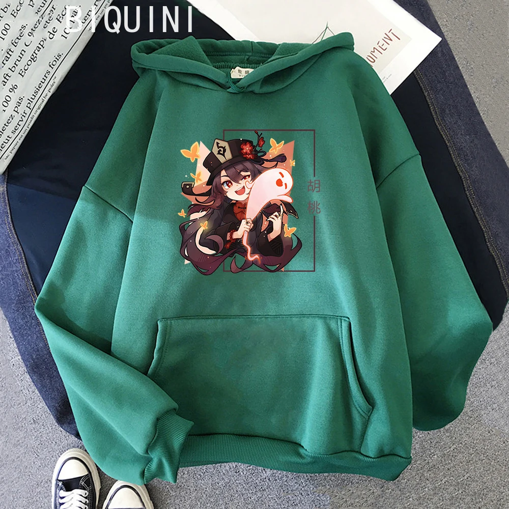 

Anime Hoodie Men Streetwear Genshin Impact Pullover Hu Tao Sweatshirt Unisex Graphic Top Clothes Winter Harajuku Women Sudaderas