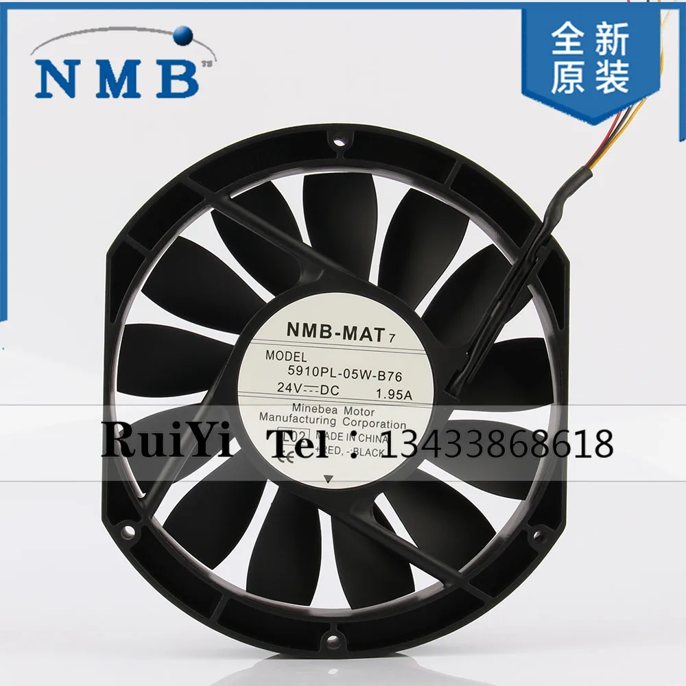 

New 5910PL-05W-B76 17025 24V 1.95A cooling fan drive 170X170X25mm 17CM High precision double ball bearing Graphics Card Fan