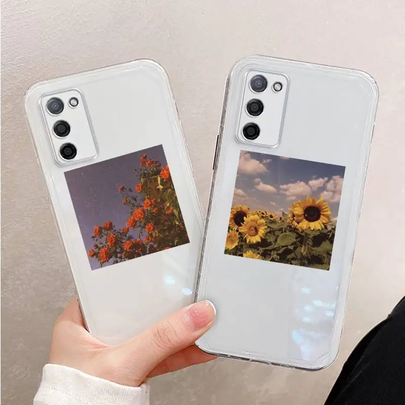 

beautiful flower Phone Case Transparent For oppo R17 R15 R11 R9 F11 A32 A39 K7 K5 S X PRO PLUS moible bag
