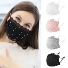 Модная кружевная дышащая маска для лица, женские пылезащитные дизайнерские маски для лица, многоразовые банданы, шарф для лица